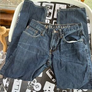 American Eagle Outfitters Men's Dark Blue Original Straight Jeans